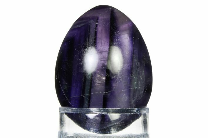 Polished Purple Fluorite Egg - Fluorescent! #322463